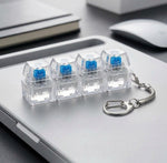 4-Key Keyboard Switch Keychain & Fidget Clicker Desk Toy