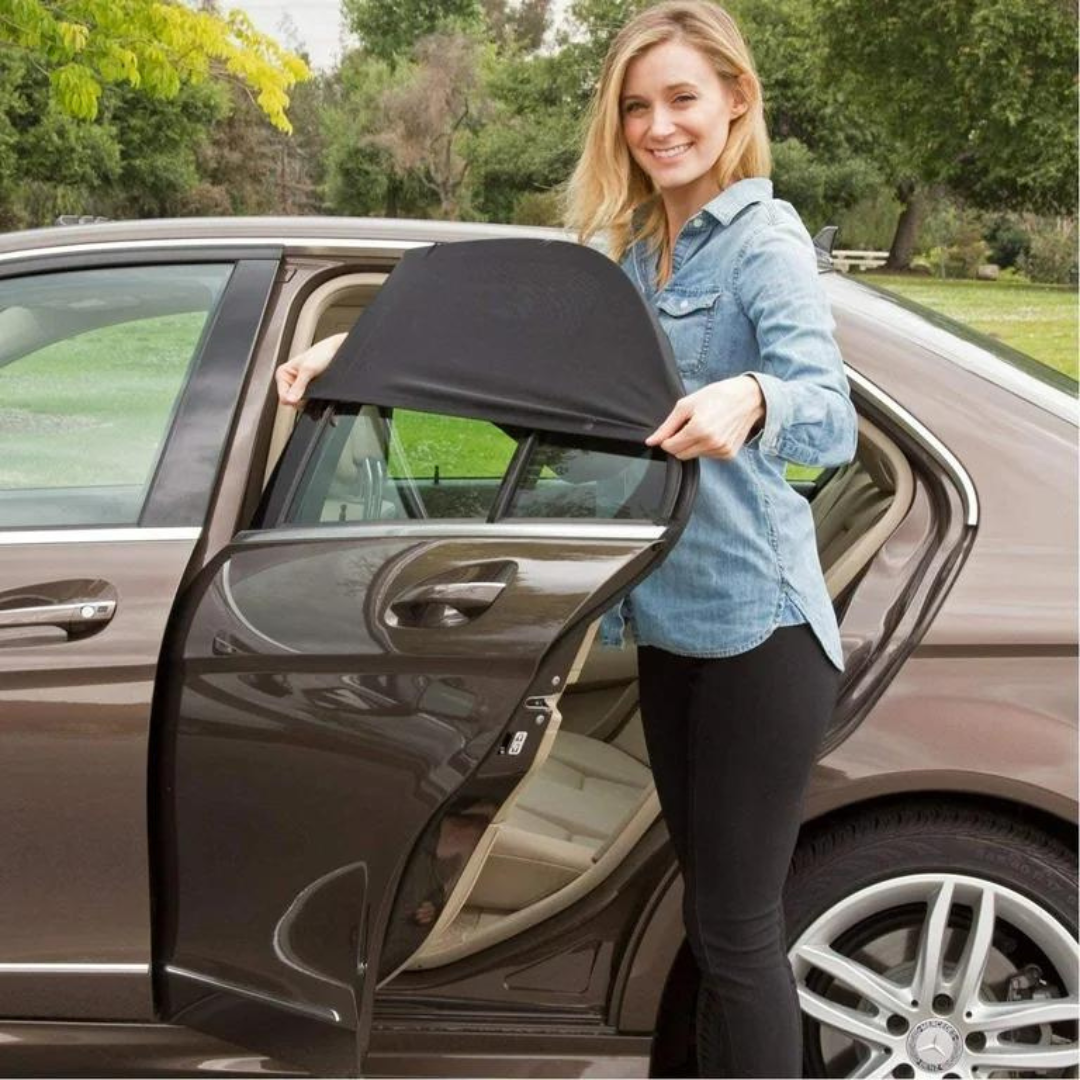 2 Pcs Car Window Cover Screen Breathable| Car Window Shade Sun Cover Window Covers | Mesh Front Rear Universal Side Automotive Window Sun Cover| For Sun Protection – Black Color