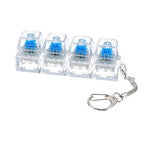 4-Key Keyboard Switch Keychain & Fidget Clicker Desk Toy