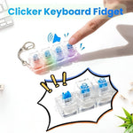 4-Key Keyboard Switch Keychain & Fidget Clicker Desk Toy