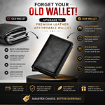 Premium Leather Smart Wallet – Slim RFID Blocking Card Holder with Quick Access
