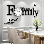 Wall Clock We Are Family With Birds