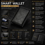 Premium Leather Smart Wallet – Slim RFID Blocking Card Holder with Quick Access